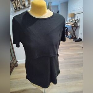 Ekouaer Size XL  Classic Ribbed Black Top. Would Be Great for Nursing Mother's